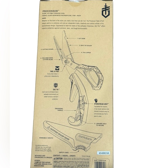 🐟 Gerber Processor Saltwater Take-A-Part Shears – Salt Rx - BRAND NEW 🎣 - Picture 3 of 6